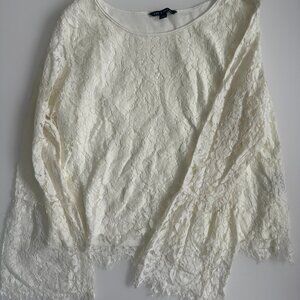 L Zac and Rachel Lace Bell Sleeve Top NWOT